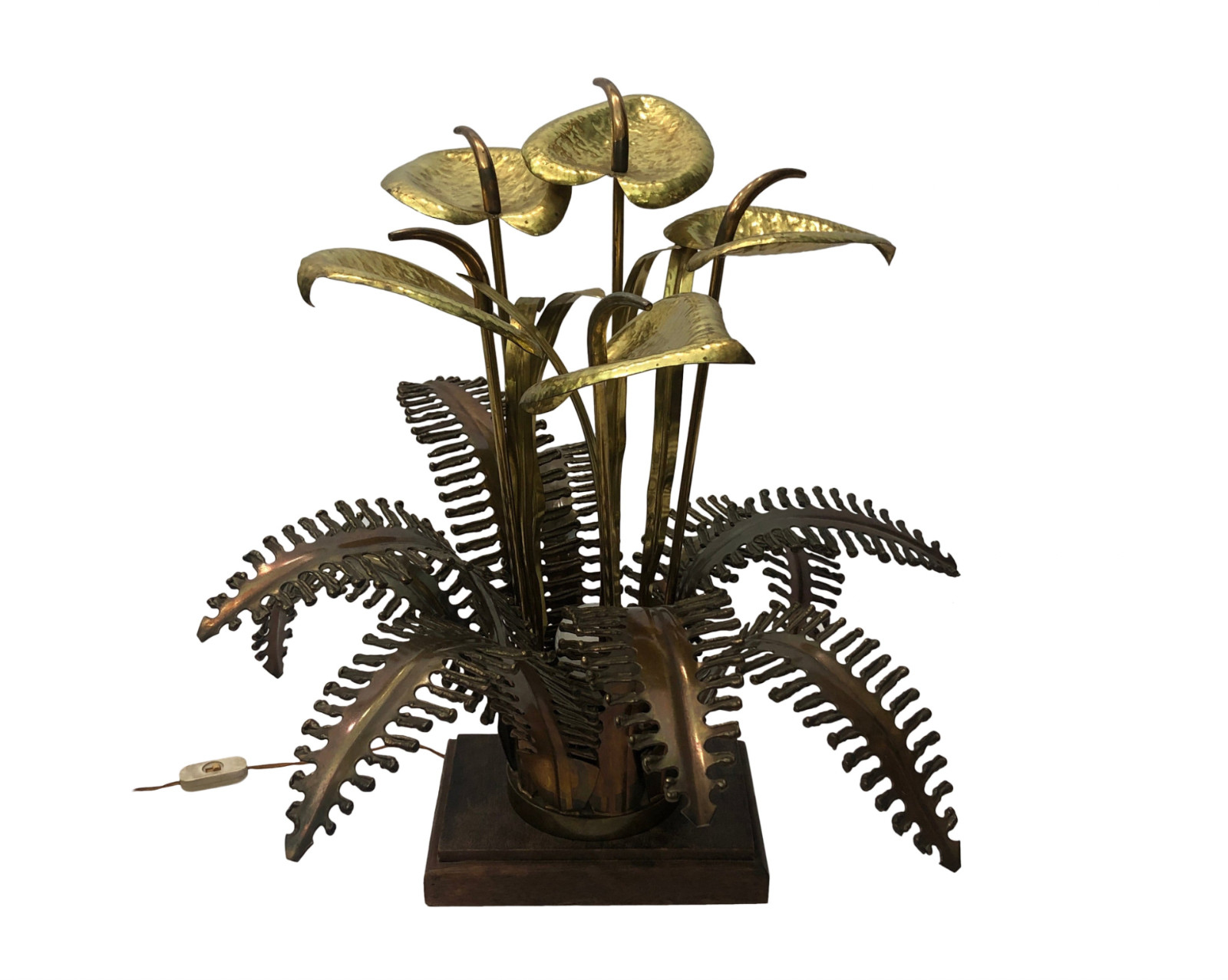 Maison Jansen Brass Lilies Table Lamp Midcentury Modern Hollywood Regency 1970s Maison Jansen Brass Lilies Table Lamp Midcentury Modern Hollywood Regency 1970s