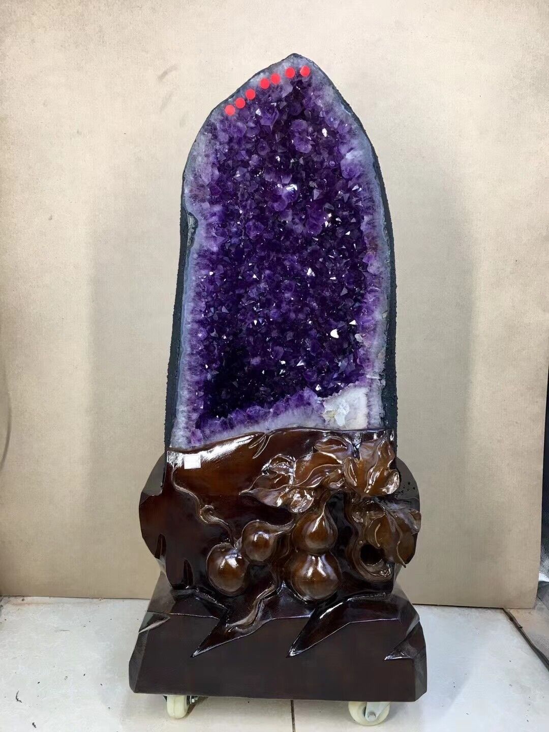 95kg Huge Natural amethyst Cluster purple Quartz Crystal Rare mineral Specimen