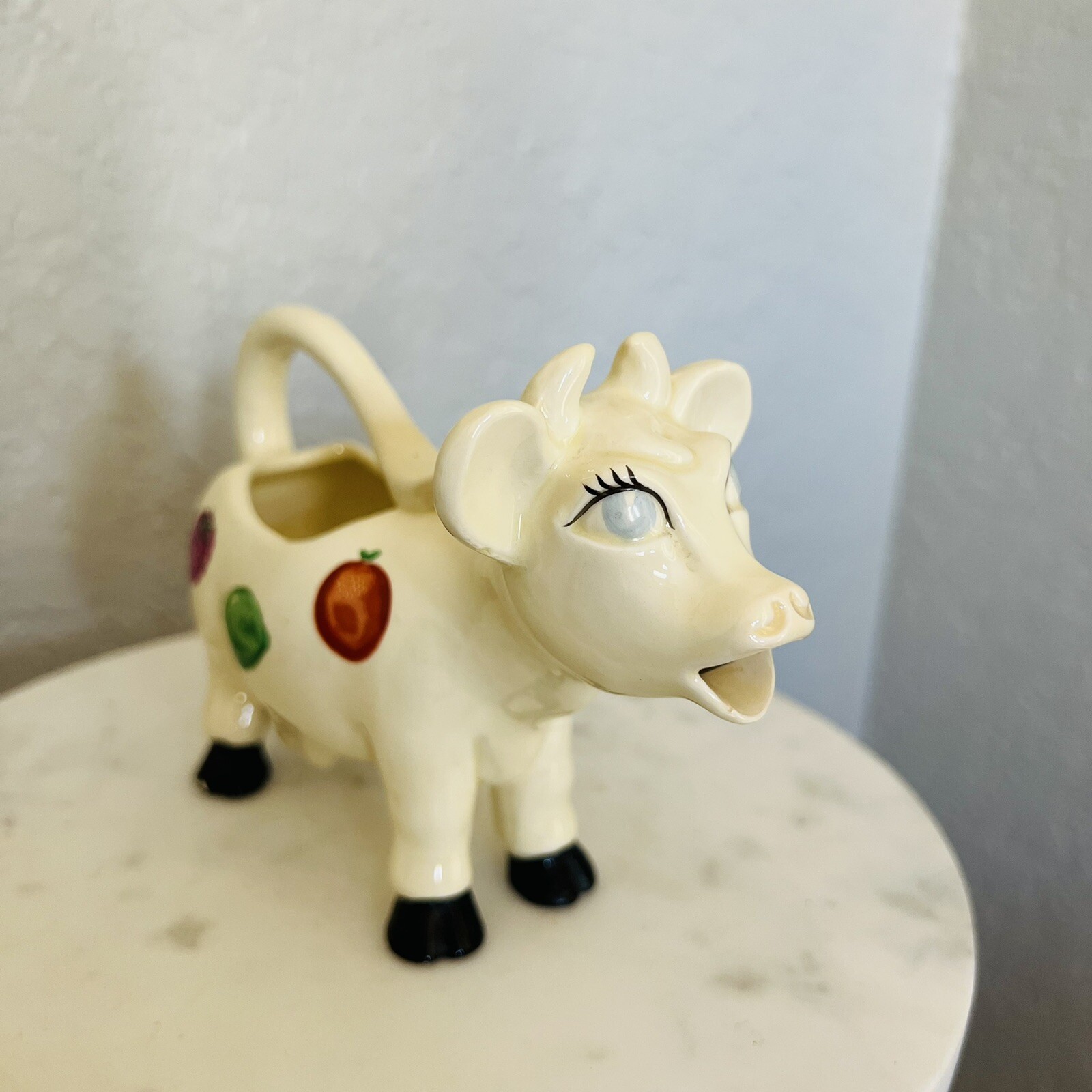 SEBASTIAN MINIATURE LC-013 Jell-O Cow Milk Pitcher (Cereal Creamer 1952), RARE