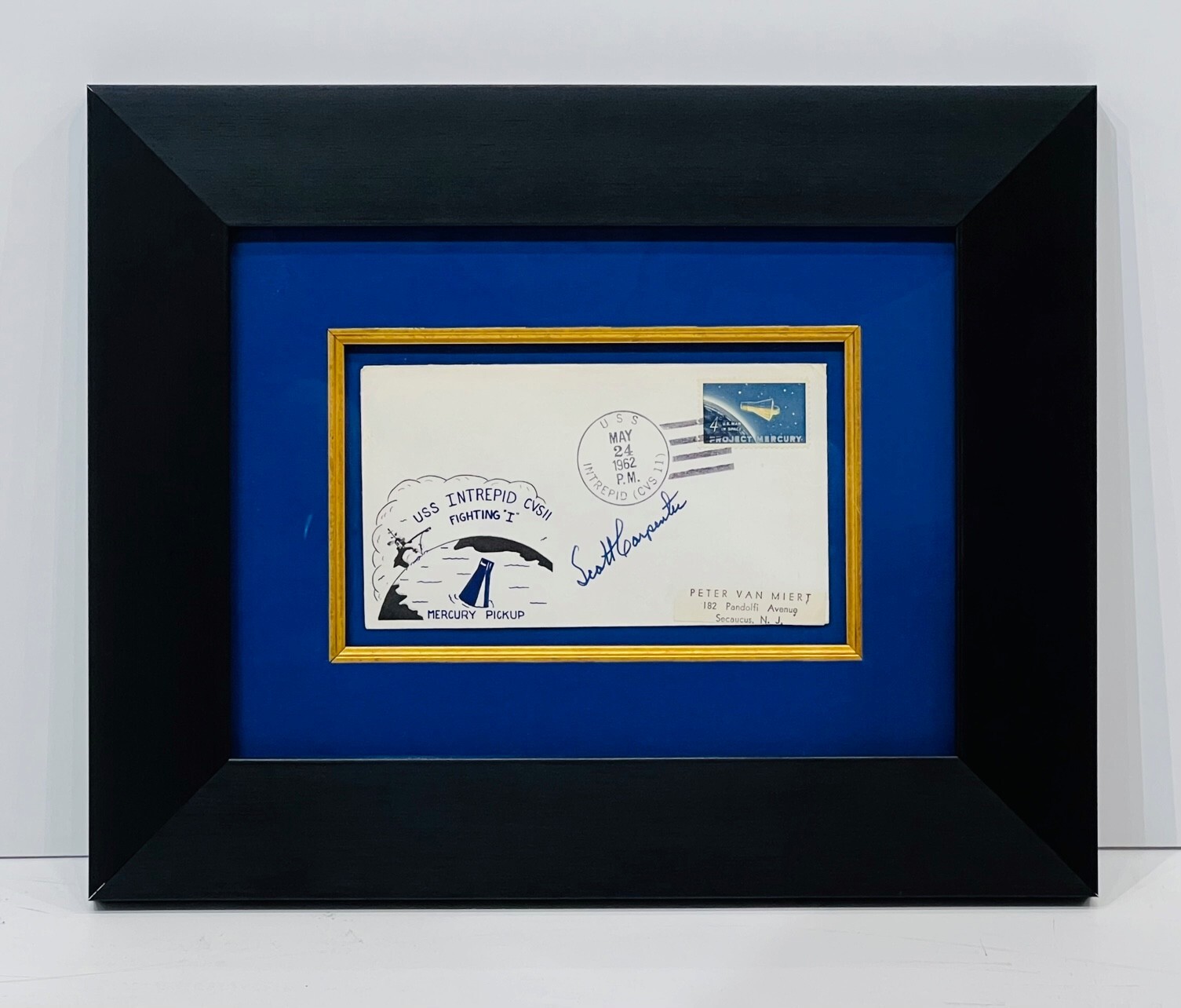 RARE PROJECT MERCURY COMMEMORATIVE COVER HAND-SIGNED BY SCOTT CARPENTER