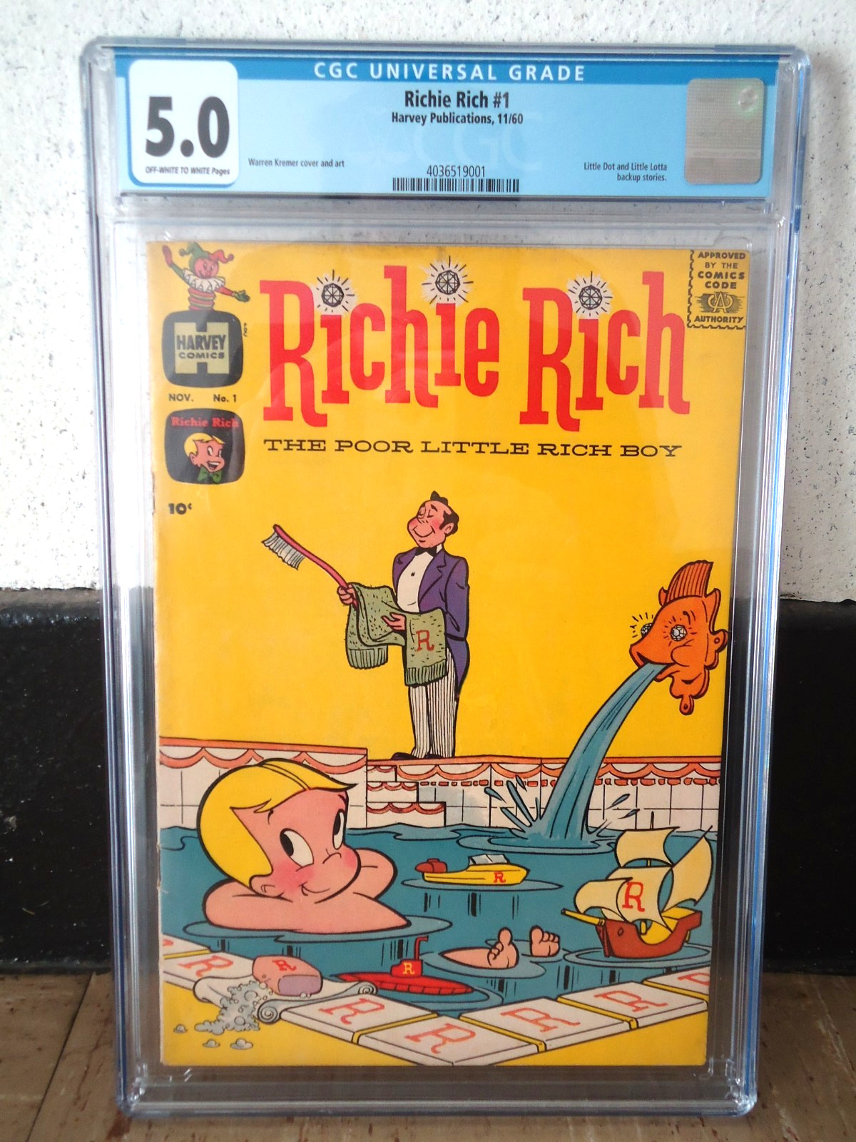RICHIE RICH # 1 1960 IN CGC 5.0 RICHIE RICH # 1 1960 IN CGC 5.0