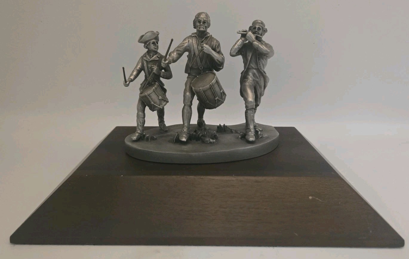 PW Baston Spirit of 76 Pewter Sculpture 1975 COPR American Revolution Americana