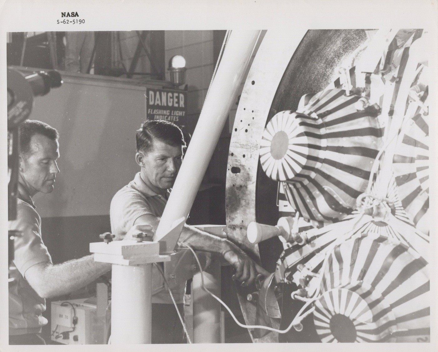 Schirra Cooper Mercury MA-8 Sigma 7 Pre-Flight Check 1962 - Original NASA Photo Schirra Cooper Mercury MA-8 Sigma 7 Pre-Flight Check 1962 - Original NASA Photo