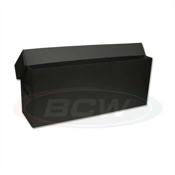 Bundle of 10 BCW Long Comic Book Storage Boxes - Plastic Black box