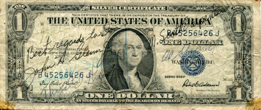 Mercury 7 Seven Astronaut Gus Grissom Glenn Slayton Alan Shepard Rare Signed JSA Mercury 7 Seven Astronaut Gus Grissom Glenn Slayton Alan Shepard Rare Signed JSA