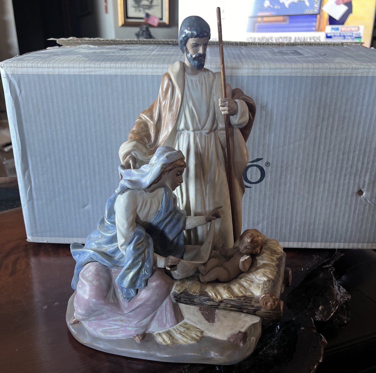 LLADRÓ A KING IS BORN 12198 JESUS MARY & JOSEPH HOLY FAMILY MINT With Box