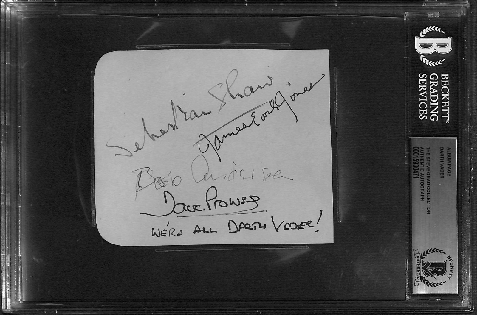 Darth Vader Actors Signed by 4 Sebastian Shaw One of a Kind Album Page BECKETT Darth Vader Actors Signed by 4 Sebastian Shaw One of a Kind Album Page BECKETT