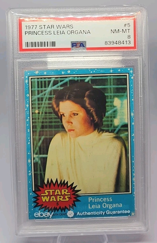 1977 Topps Star Wars Princess Leia Organa #5 PSA 8 NM/MT 1977 Topps Star Wars Princess Leia Organa #5 PSA 8 NM/MT