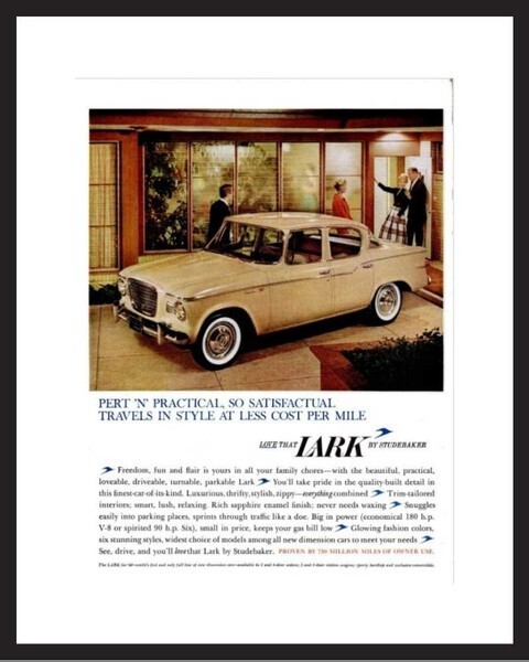 Framed Vintage LIFE Magazine Ad - Original 1960 Studebaker Lark Ad Framed Vintage LIFE Magazine Ad - Original 1960 Studebaker Lark Ad