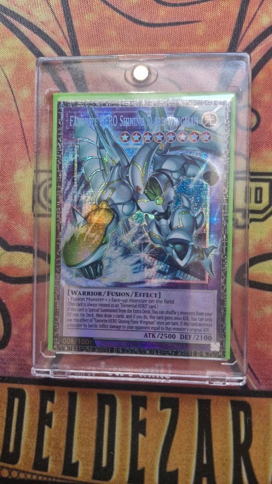 Yu-Gi-Oh Favorite HERO Shining Flare Wingman Grand Master Rare 005/100E MAMO Yu-Gi-Oh Favorite HERO Shining Flare Wingman Grand Master Rare 005/100E MAMO
