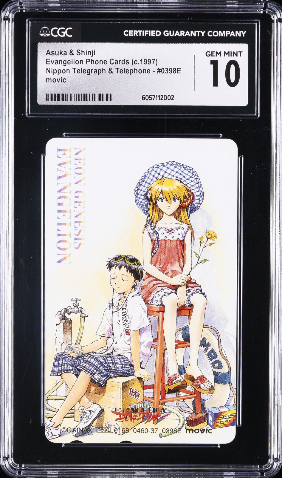 1997 EVANGELION PHONE CARD MOVIC ASUKA & SHINJI CGC 10 GEM MINT 1997 EVANGELION PHONE CARD MOVIC ASUKA & SHINJI CGC 10 GEM MINT