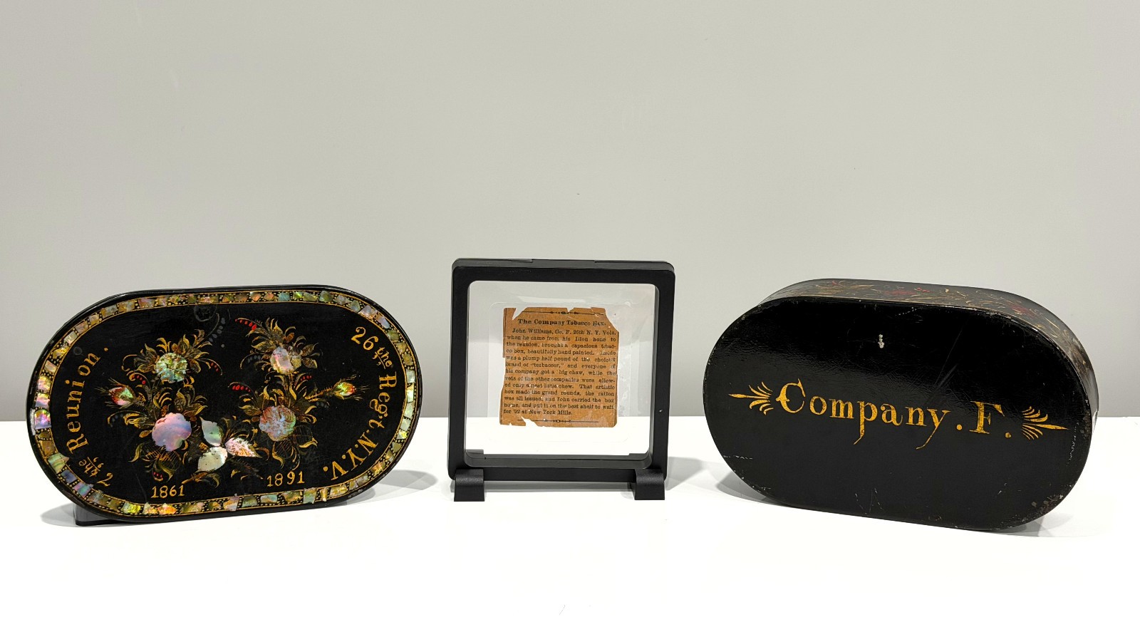 Civil War G.A.R. Tobacco Box - 26th New York Volunteer Infantry Regt. Company F Civil War G.A.R. Tobacco Box - 26th New York Volunteer Infantry Regt. Company F