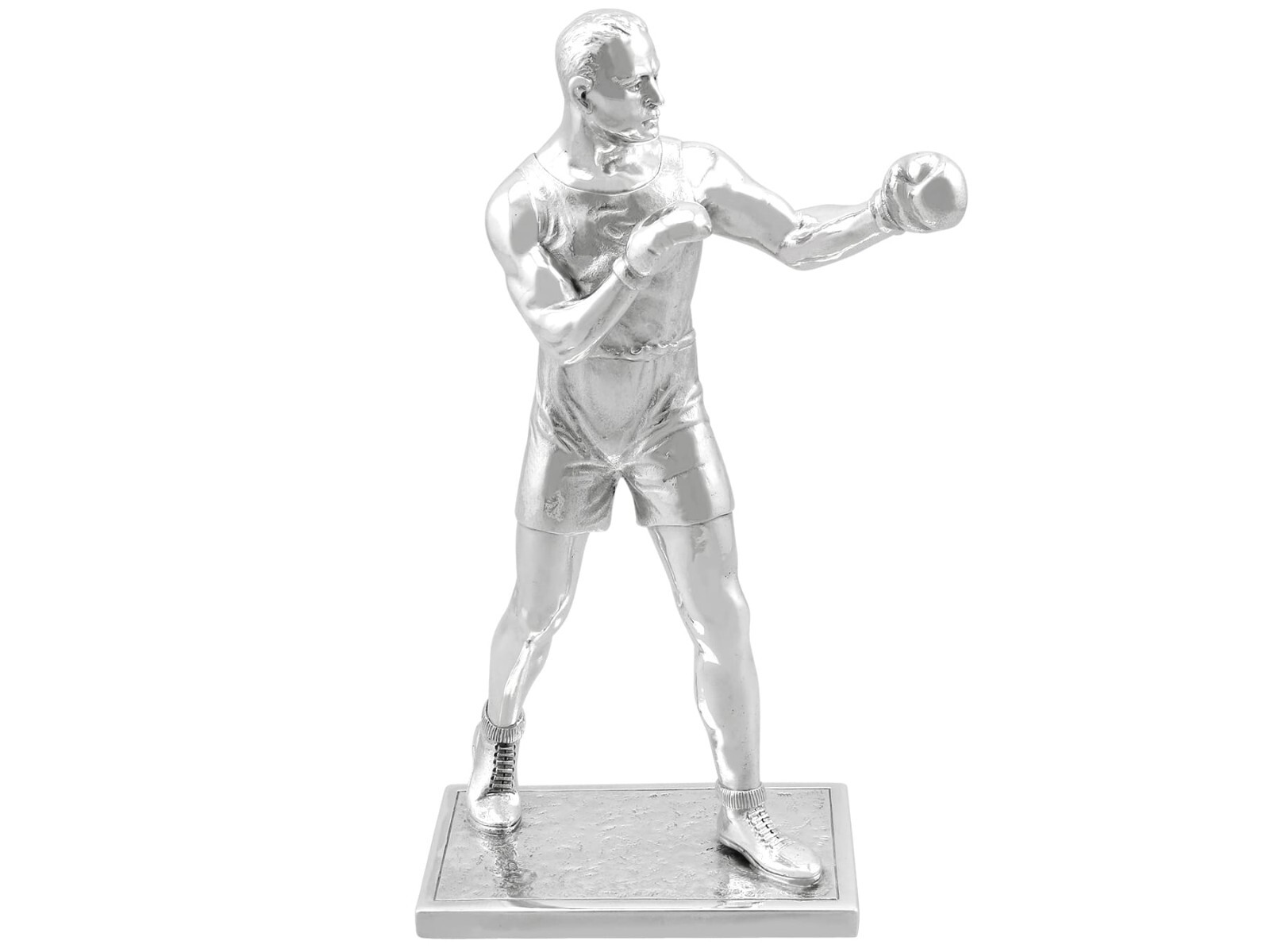 Antique George VI Sterling Silver Boxer Statue/Table Ornament Antique George VI Sterling Silver Boxer Statue/Table Ornament