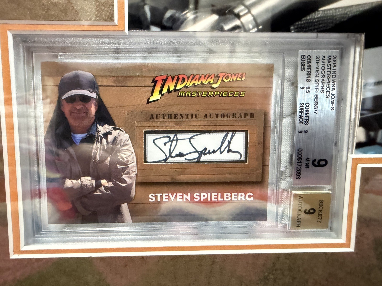 2008 Indiana Jones Masterpieces Autograph Steven Spielberg # 6/7 Beckett BGS 9 2008 Indiana Jones Masterpieces Autograph Steven Spielberg # 6/7 Beckett BGS 9