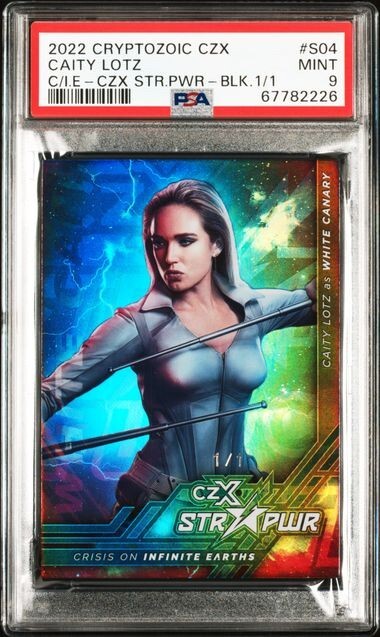 2022 CXZ Crisis Earth Caity Lotz White Canary STR PWR Star Power Black 1/1 PSA 9 2022 CXZ Crisis Earth Caity Lotz White Canary STR PWR Star Power Black 1/1 PSA 9