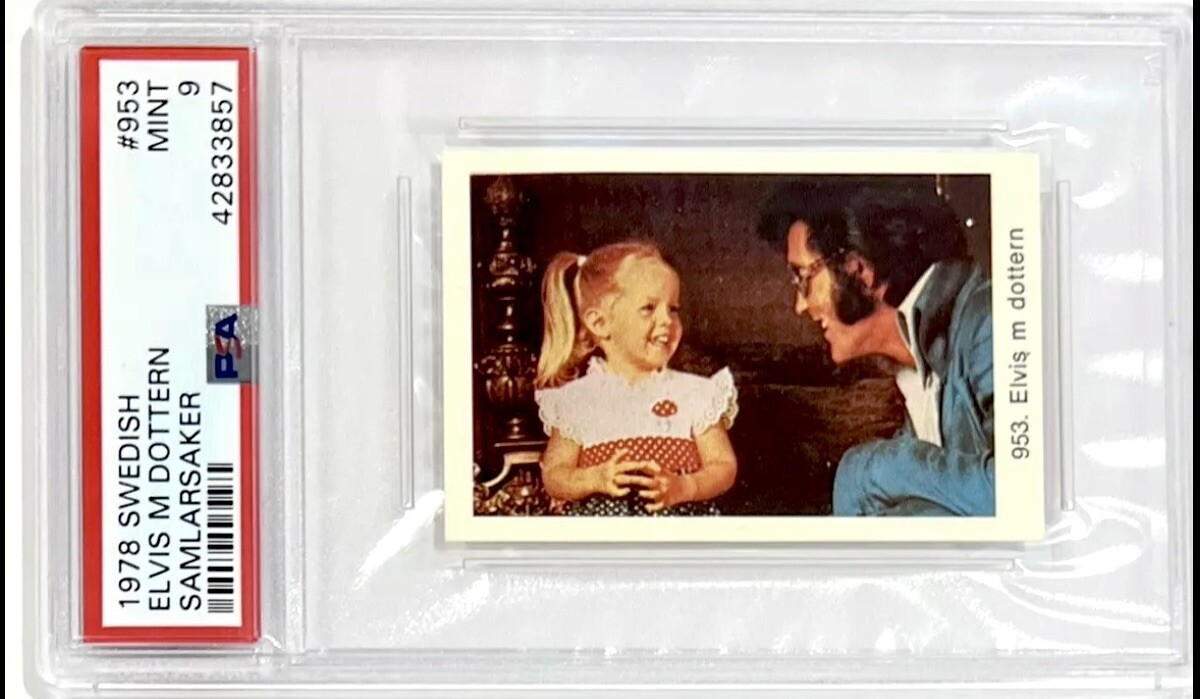 1978 ELVIS PRESLEY w/LISA MARIE PSA 9 SWEDISH *HIGHEST GRADED* (Only “2” Exist) 1978 ELVIS PRESLEY w/LISA MARIE PSA 9 SWEDISH *HIGHEST GRADED* (Only “2” Exist)