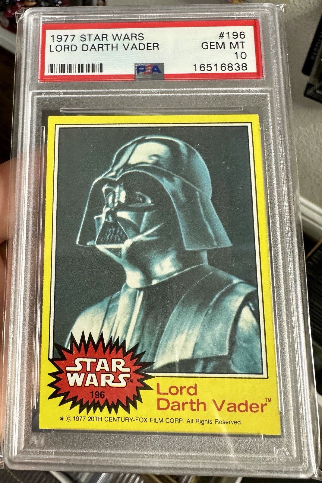 1977 Topps Star Wars Darth Vader RC #196 PSA 10