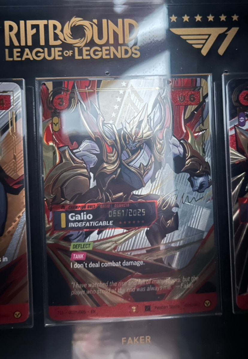 Faker Galio #0661/2025 - Riftbound x T1 2025 Worlds Champion Signature English