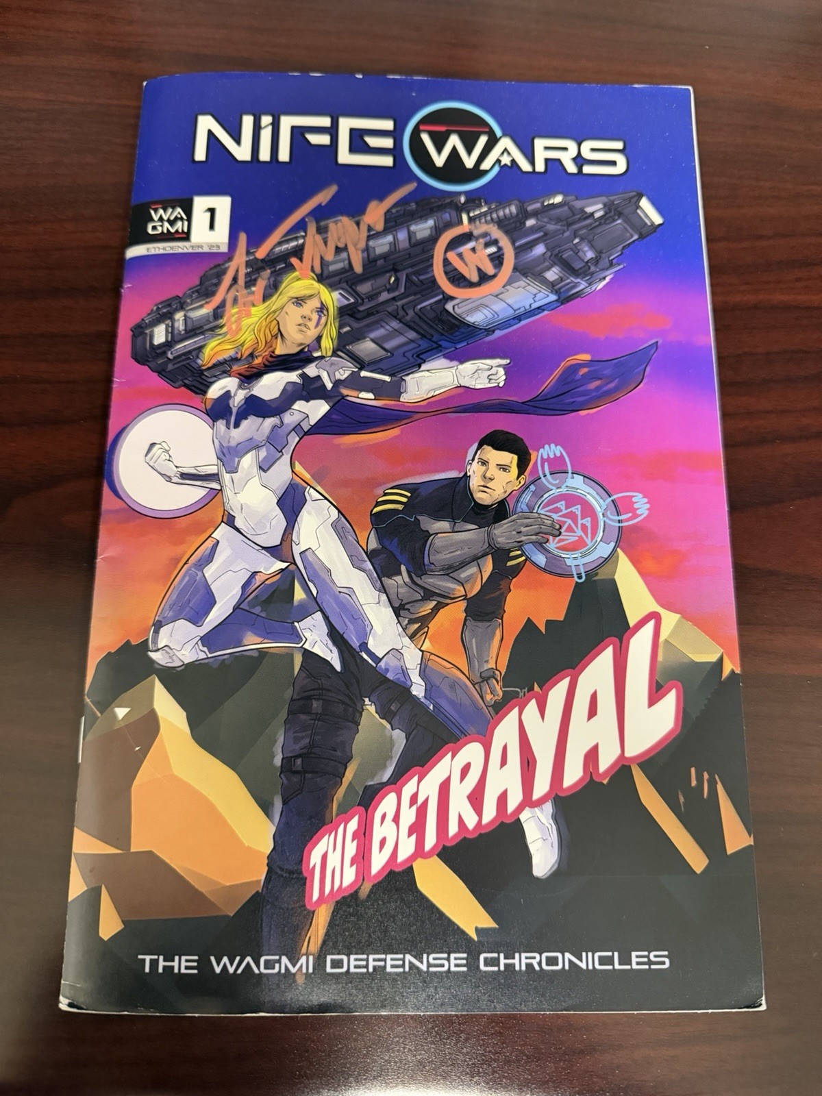 NiFe WARS # 1 The Betrayal Signed By Luis Trujillo With Remarque Melcrose Canon NiFe WARS # 1 The Betrayal Signed By Luis Trujillo With Remarque Melcrose Canon