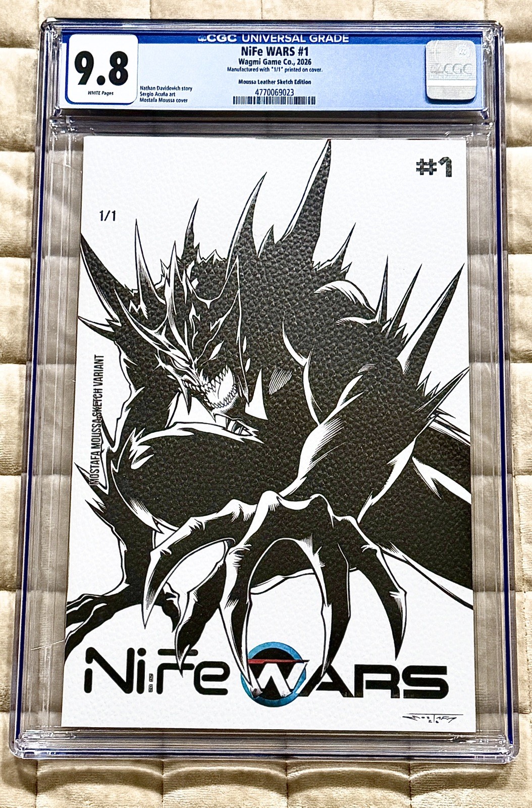 NIFE WARS #1 (2026) 1/1 MOUSSA LEATHER SKETCH EDITION – CGC 9.8 HOLY GRAIL NIFE WARS #1 (2026) 1/1 MOUSSA LEATHER SKETCH EDITION – CGC 9.8 HOLY GRAIL
