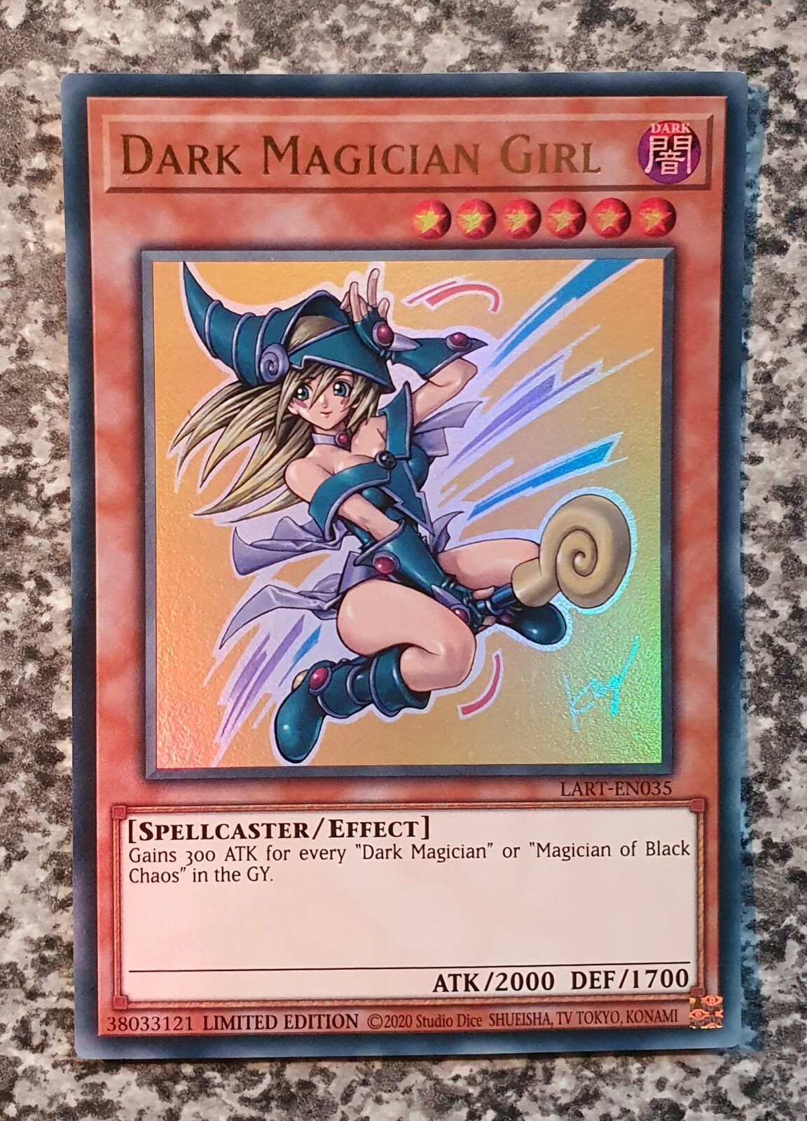 Yugioh Error Misprint LART-EN035 Dark Magician Girl Ultra Promo Limited MINT
