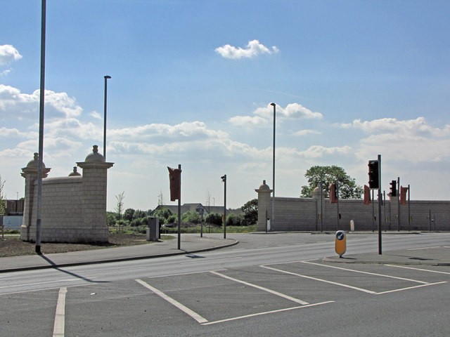 Photo A2 A Grand Entrance Grange\/SD5731 A rather palatial looking gatew c2013 Photo A2 A Grand Entrance Grange\/SD5731 A rather palatial looking gatew c2013