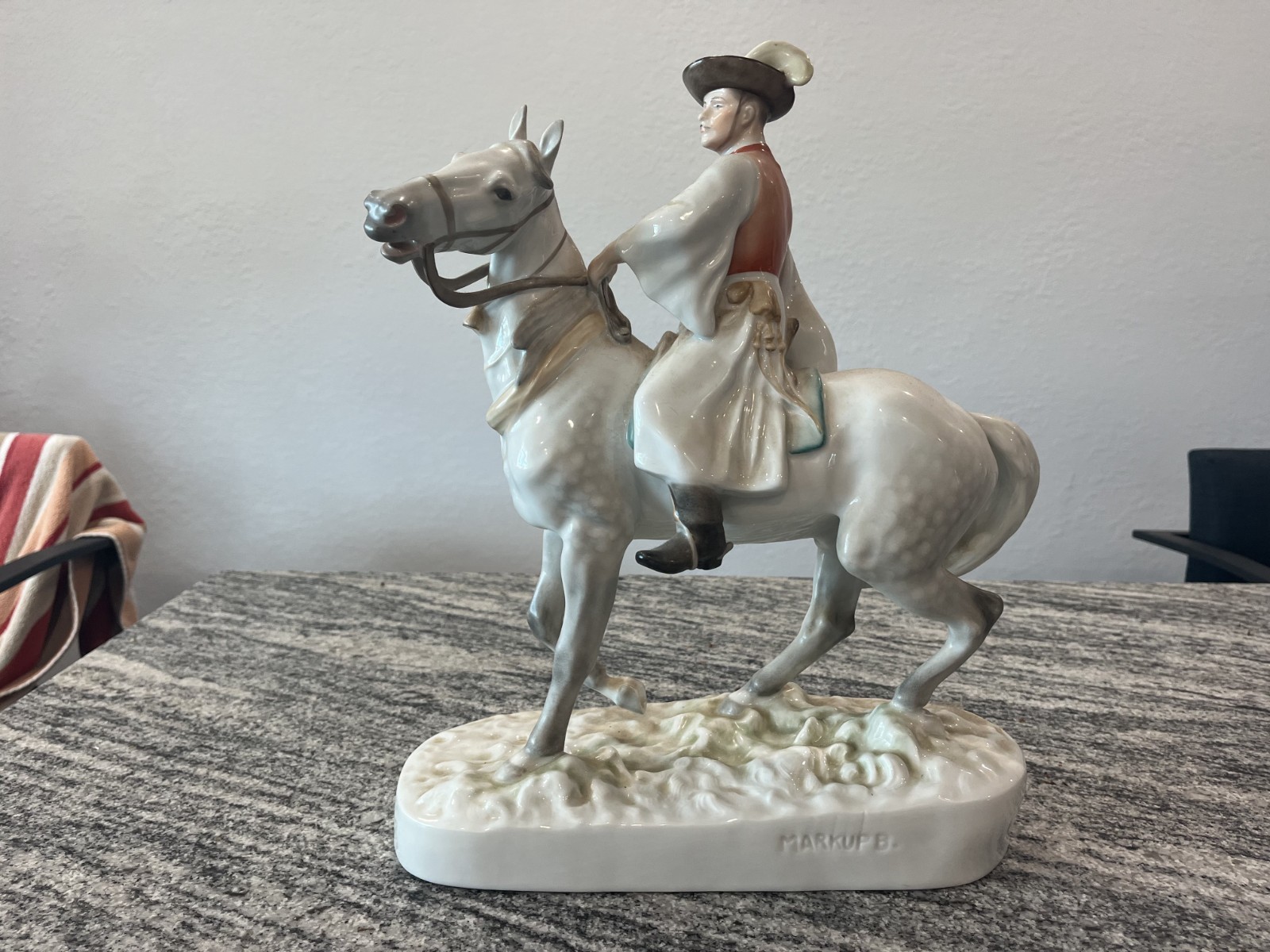 Large Herend Hungary porcelain sculpture #5593 Csikos man on horseback 16”H Mint Large Herend Hungary porcelain sculpture #5593 Csikos man on horseback 16”H Mint