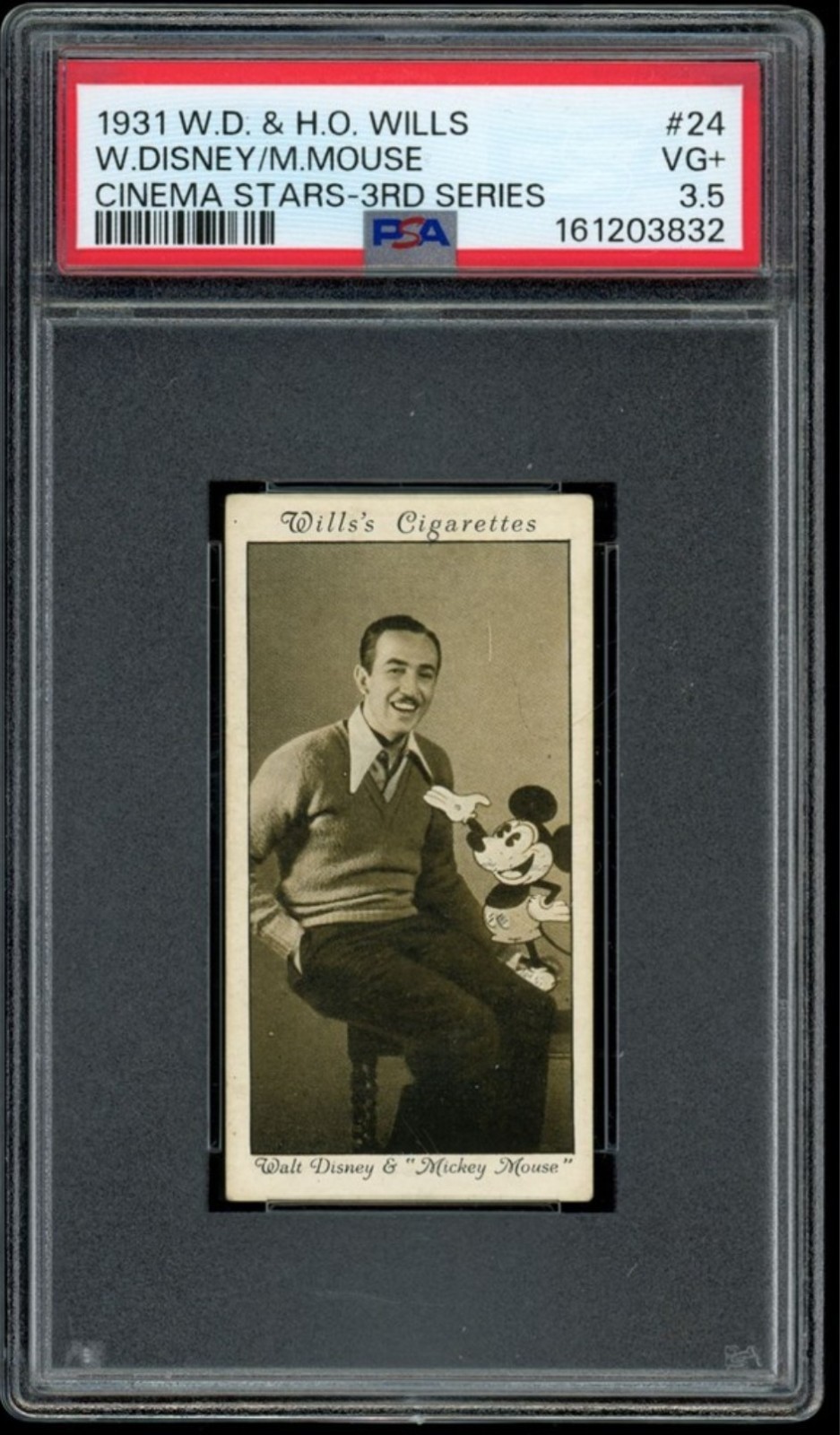 Mickey Mouse / Walt Disney 1931 Rookie Card RC #24 CENTERED PSA 3.5 Cinema Stars Mickey Mouse / Walt Disney 1931 Rookie Card RC #24 CENTERED PSA 3.5 Cinema Stars