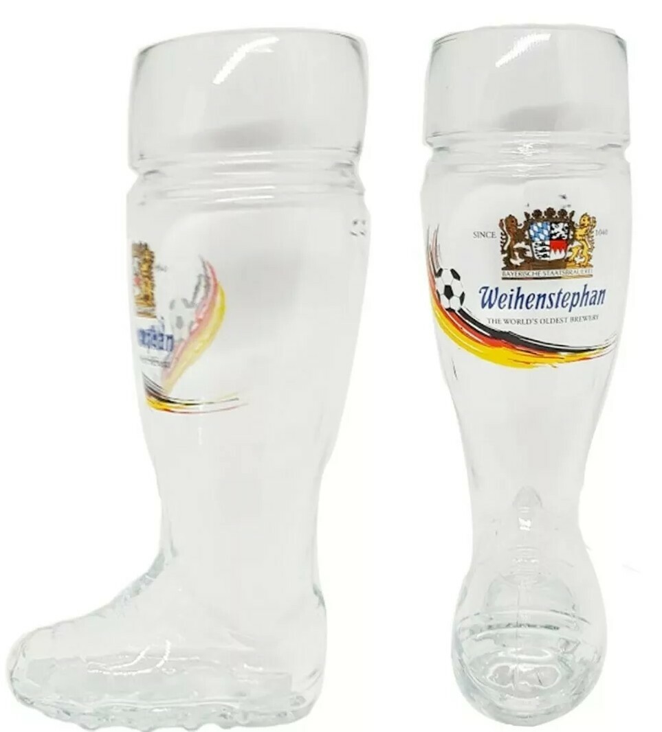 Weihenstephaner 2006 German Football World Cup 1 Beer Boot Glass BNWOB MAN CAVE Weihenstephaner 2006 German Football World Cup 1 Beer Boot Glass BNWOB MAN CAVE