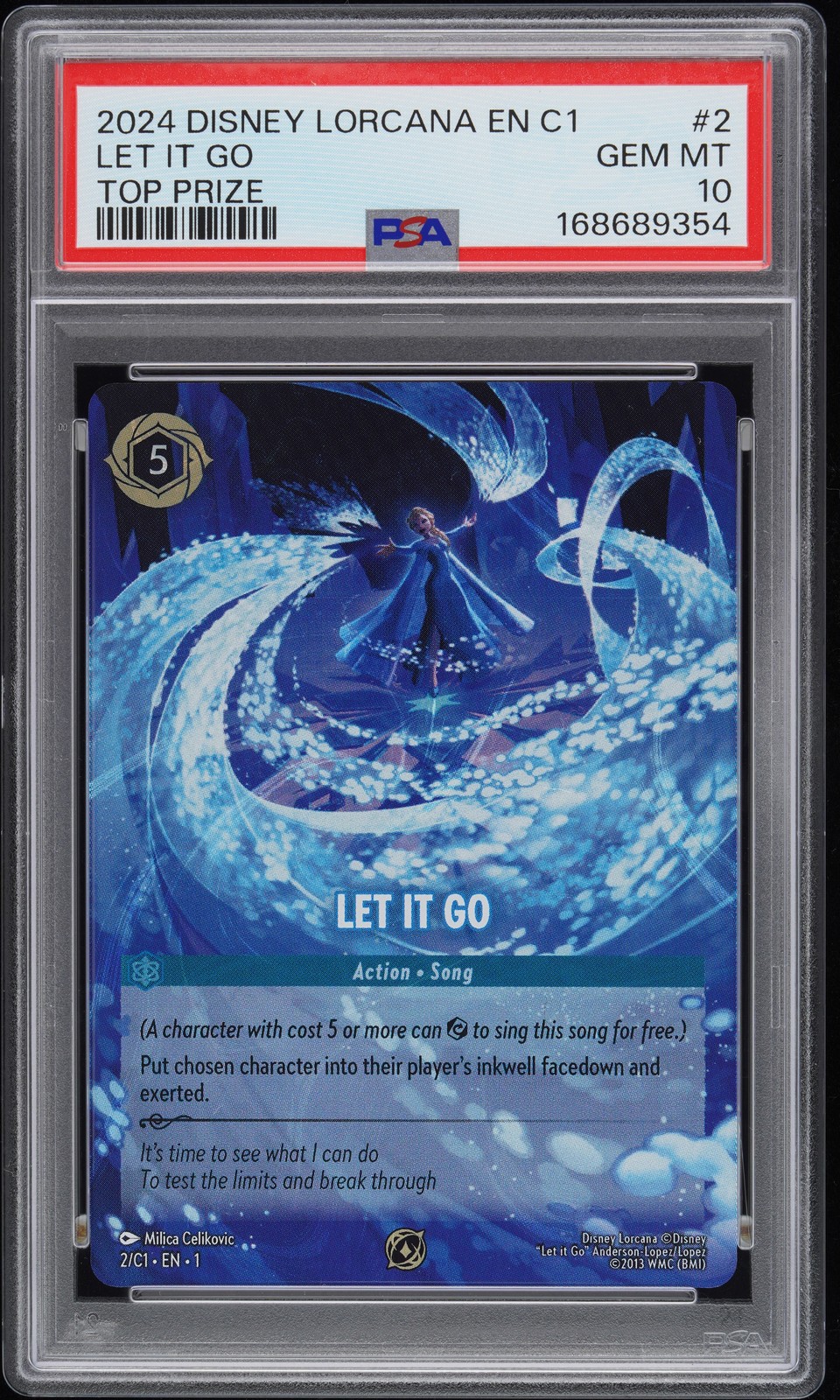 2024 DISNEY LORCANA EN C1-LORCANA CHALLENGE PROMO TOP PRIZE #2 LET IT GO PSA 10 2024 DISNEY LORCANA EN C1-LORCANA CHALLENGE PROMO TOP PRIZE #2 LET IT GO PSA 10
