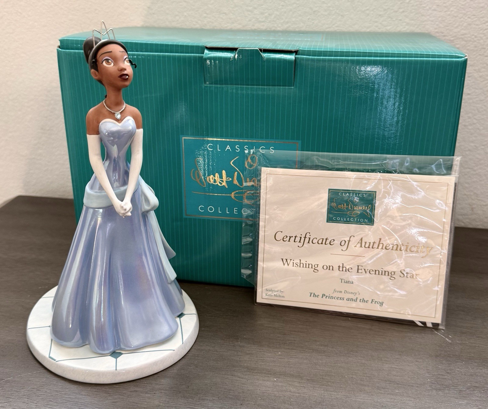 WDCC Disney Princess Frog Tiana Wishing On The Evening Star Ceramic Figure