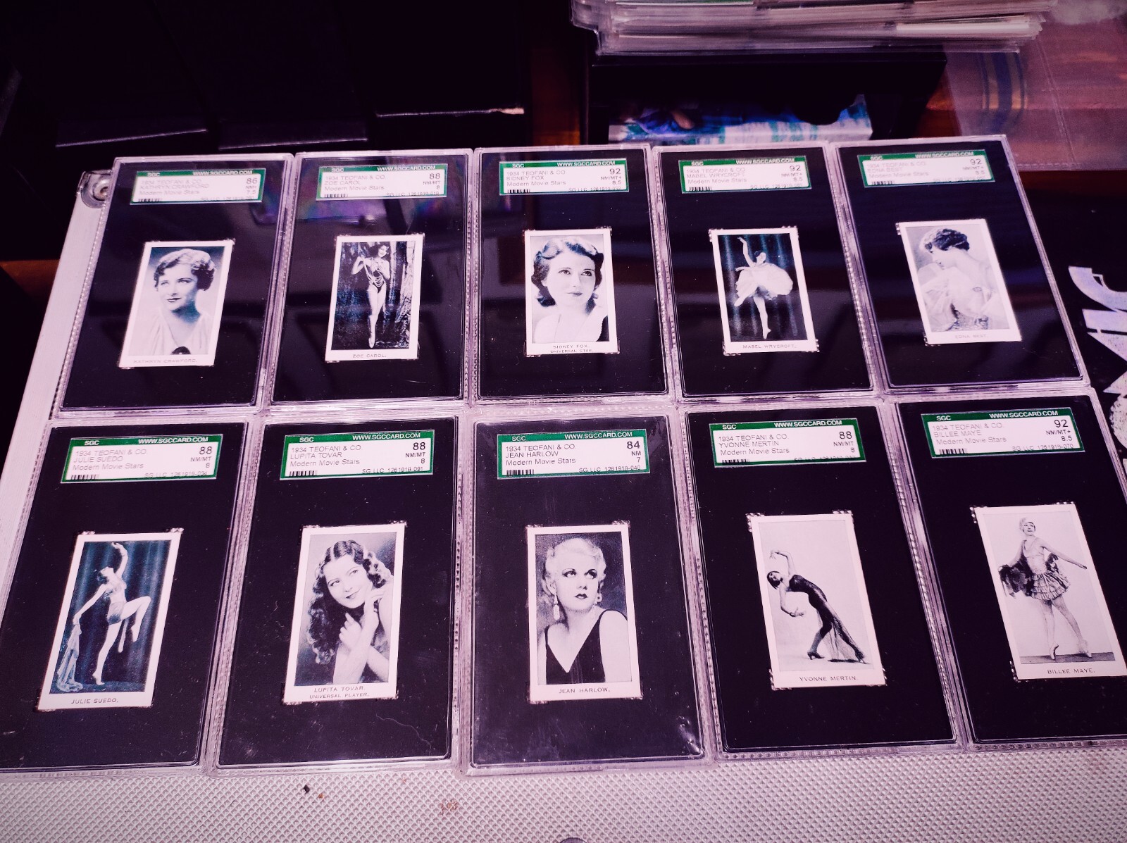 1934 Teofani Movie Stars Card Set PSA SGC 8 Garbo, Harlow, Titanic Gloria Stuart 1934 Teofani Movie Stars Card Set PSA SGC 8 Garbo, Harlow, Titanic Gloria Stuart