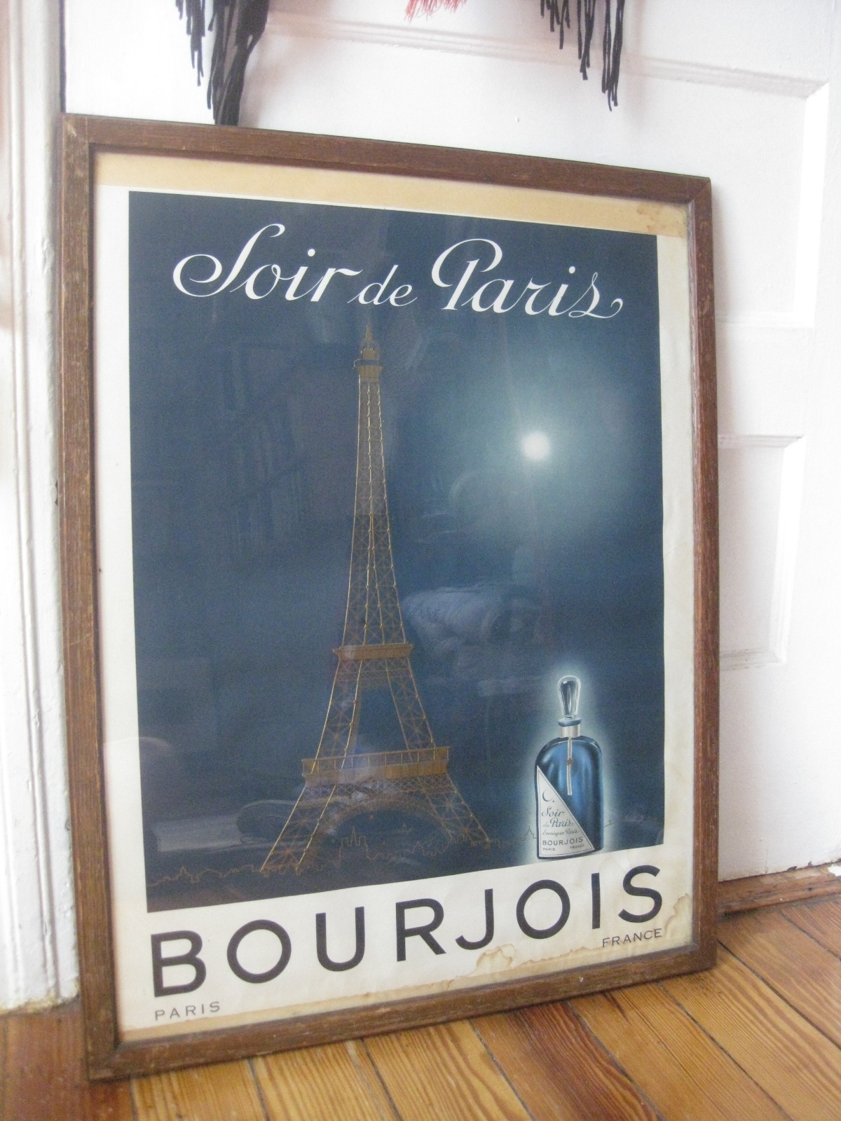 vintage SOIR DE PARIS Poster - EIFFEL TOWER - BOURJOIS - Perfume - Evening in.. vintage SOIR DE PARIS Poster - EIFFEL TOWER - BOURJOIS - Perfume - Evening in..