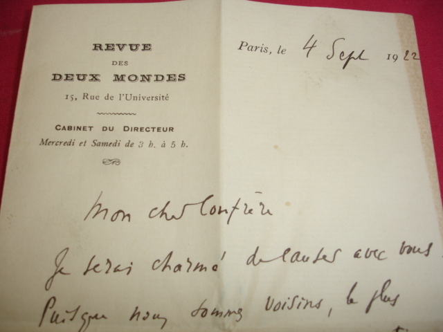 Las René Doumic, Director of the Review of the Two Worlds, 4 September 1922 Las René Doumic, Director of the Review of the Two Worlds, 4 September 1922