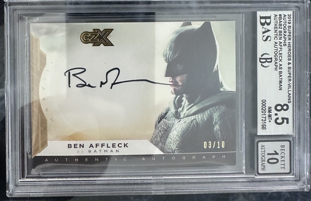 CZX DC Super Heroes & Villains Ben Affleck Batman Autograph on Card /10 BGS 10