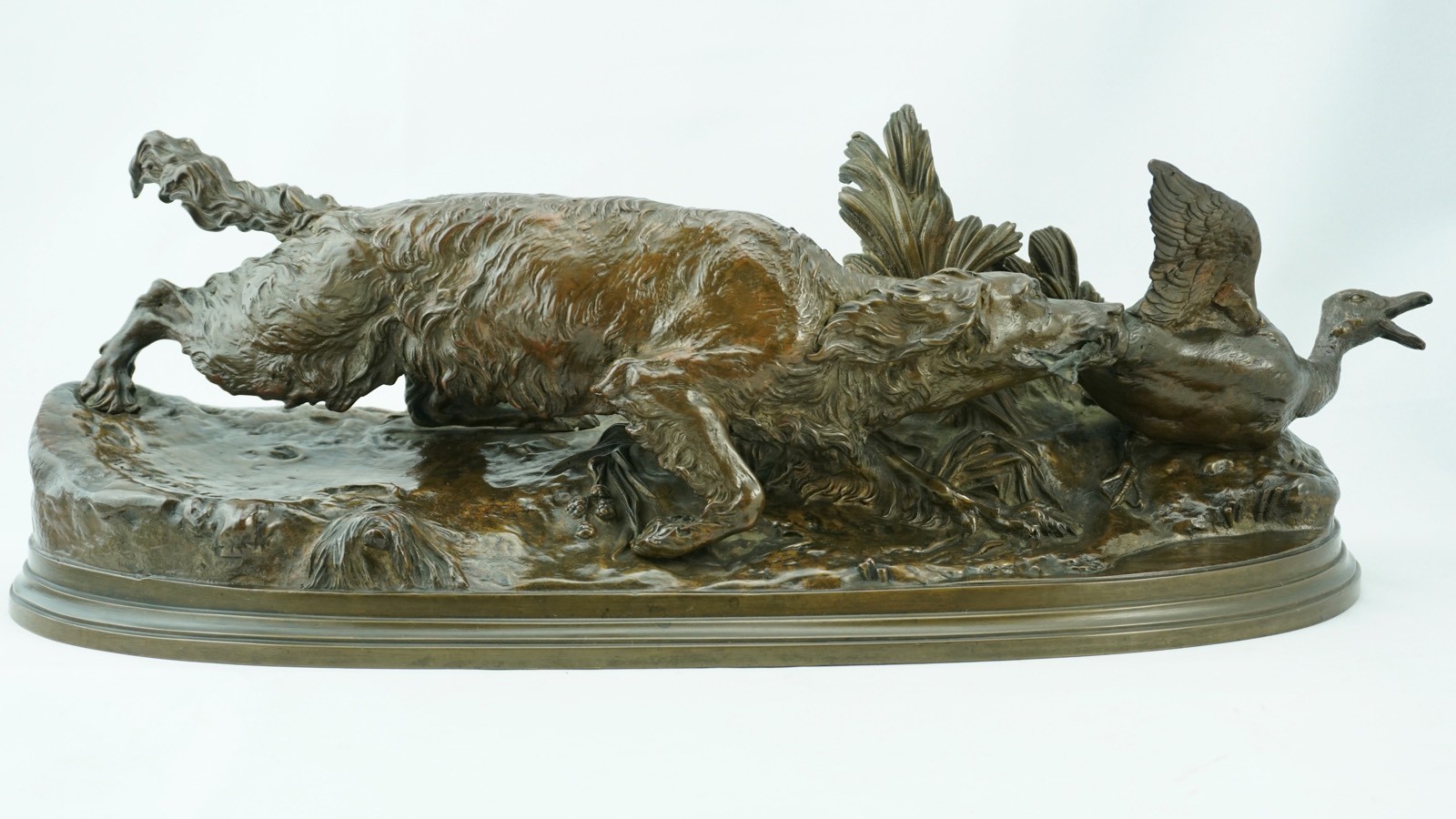 Pierre Jules Mene (Fr. 1810-1879) Spaniel Capturing a Duck 18