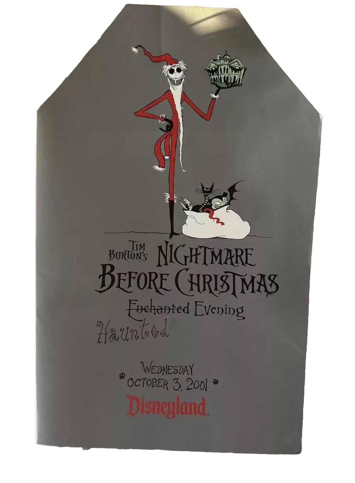Nightmare Before Christmas, L.E. Large Prints, 2001 Event. Haunted Nightmare 1st