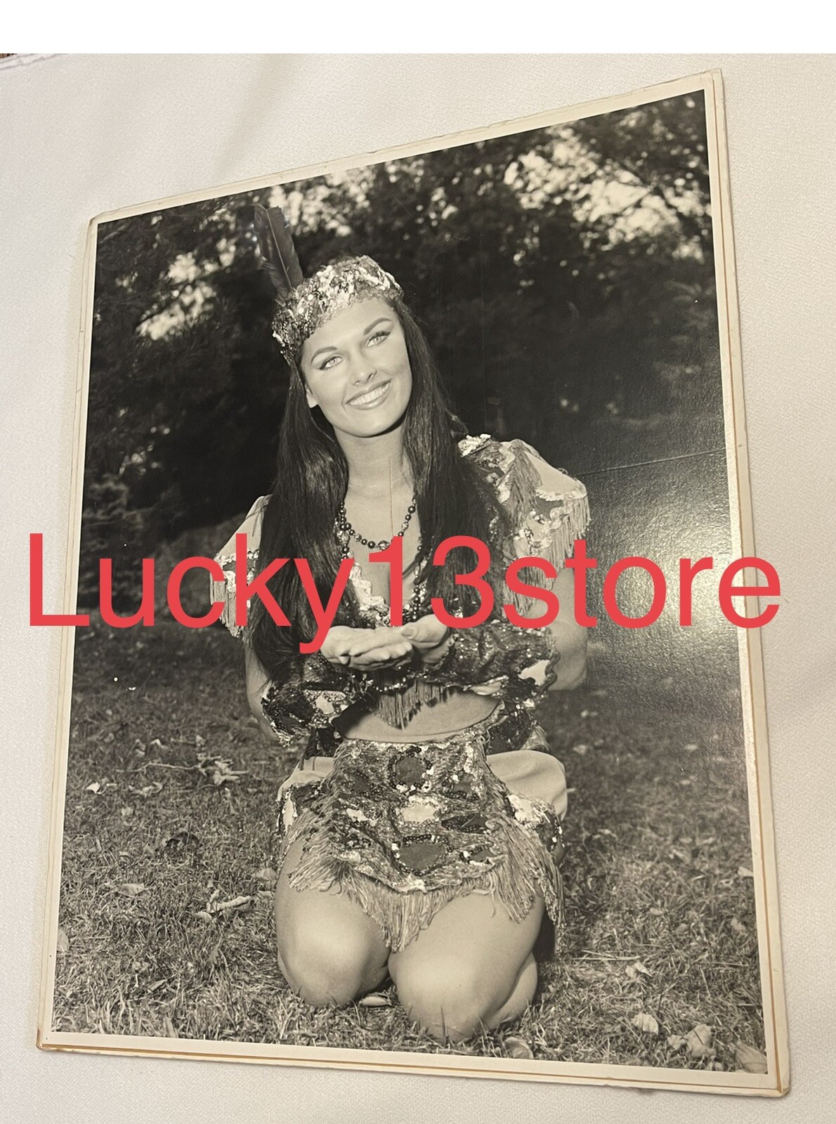 Vtg Very Rare Land O Lakes Model Photo Mía Native Indian Cancel Culture Image