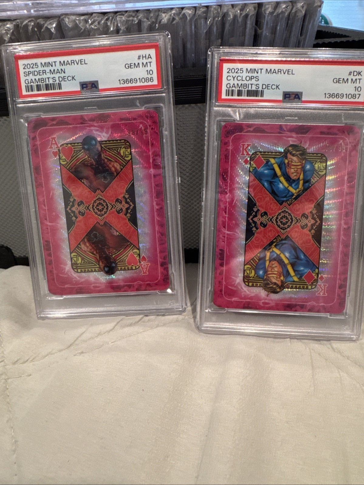 2025 MARVEL MINT GAMBIT'S DECK #HA SPIDER-MAN AND CYCLOPS DK PSA 10 Sequential 2025 MARVEL MINT GAMBIT'S DECK #HA SPIDER-MAN AND CYCLOPS DK PSA 10 Sequential