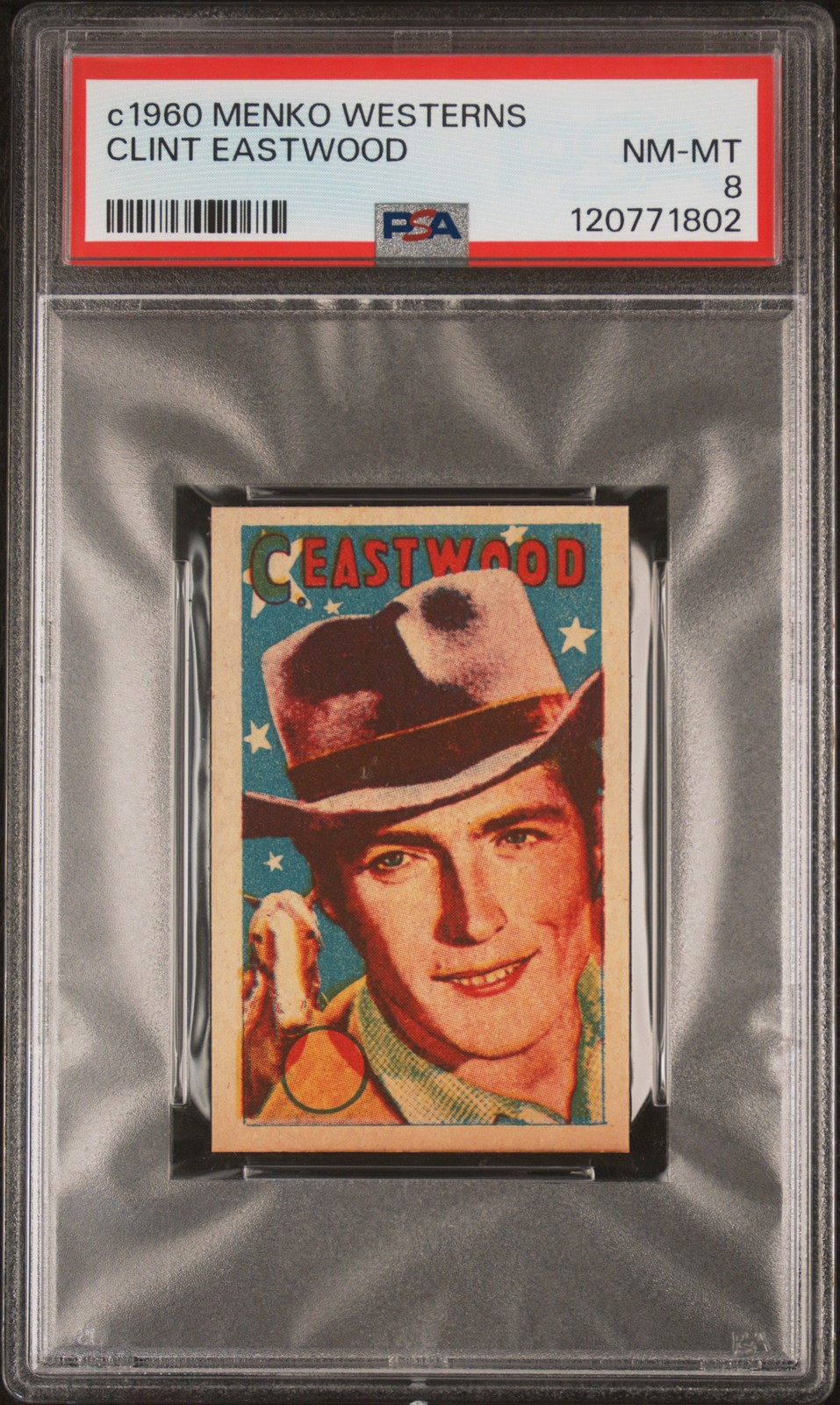 1960 MENKO WESTERNS CLINT EASTWOOD PSA 8