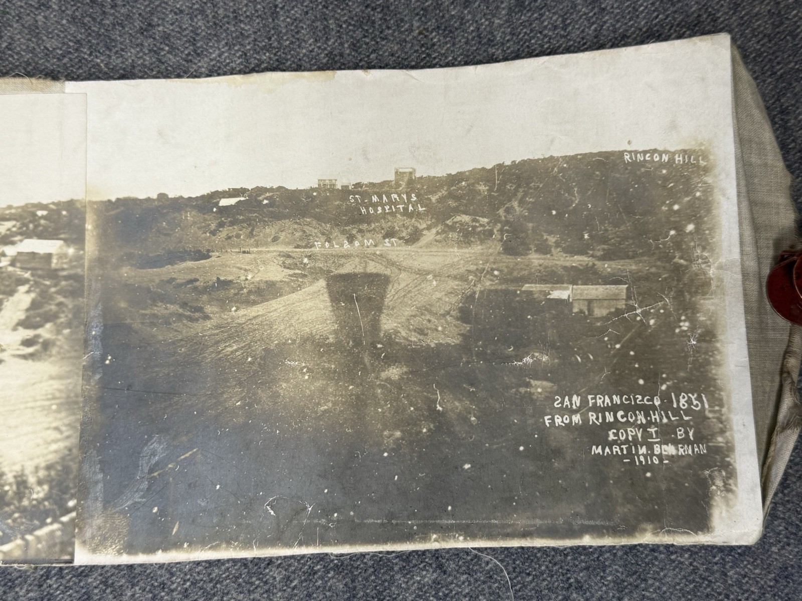 RARE circa 1910 Martin Behrman Panoramic Photo of San Francisco Waterfront 1851 RARE circa 1910 Martin Behrman Panoramic Photo of San Francisco Waterfront 1851