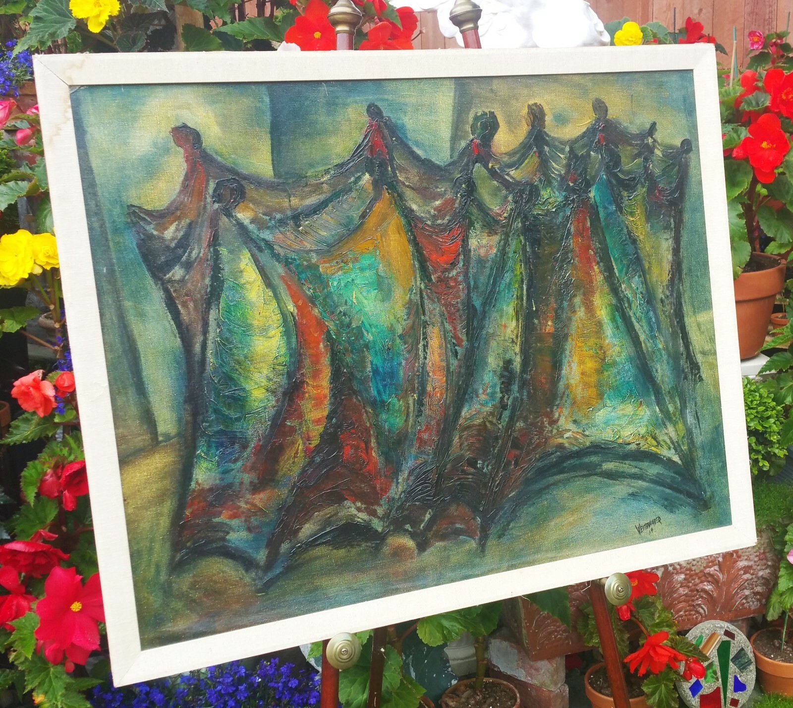 1964 WITCO DANCERS seattle William Westenhaver mcm vtg california painting art 1964 WITCO DANCERS seattle William Westenhaver mcm vtg california painting art
