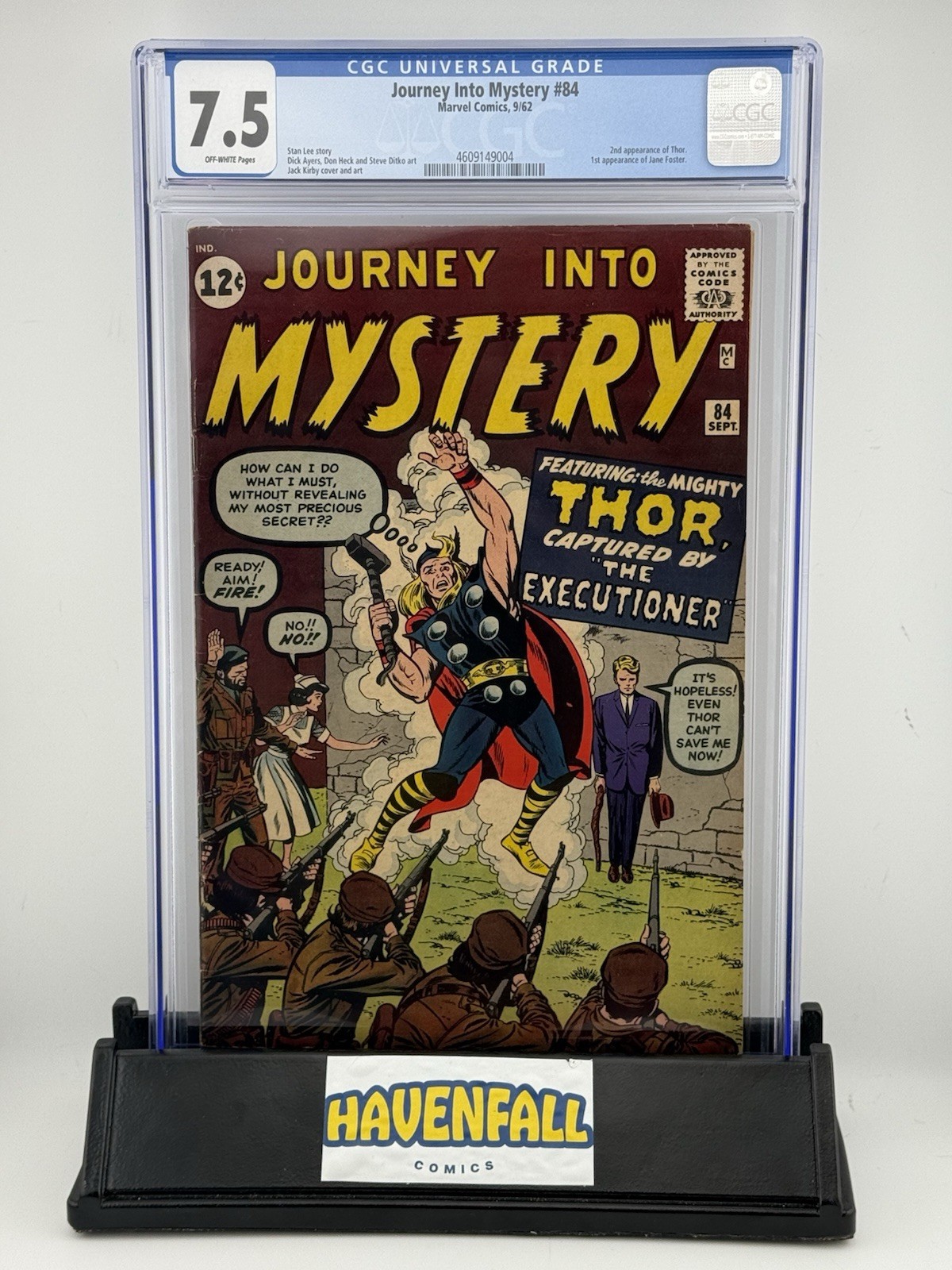 Journey into Mystery #84 CGC 7.5 OW 2nd App Of Thor & 1st app Of Jane Foster Journey into Mystery #84 CGC 7.5 OW 2nd App Of Thor & 1st app Of Jane Foster