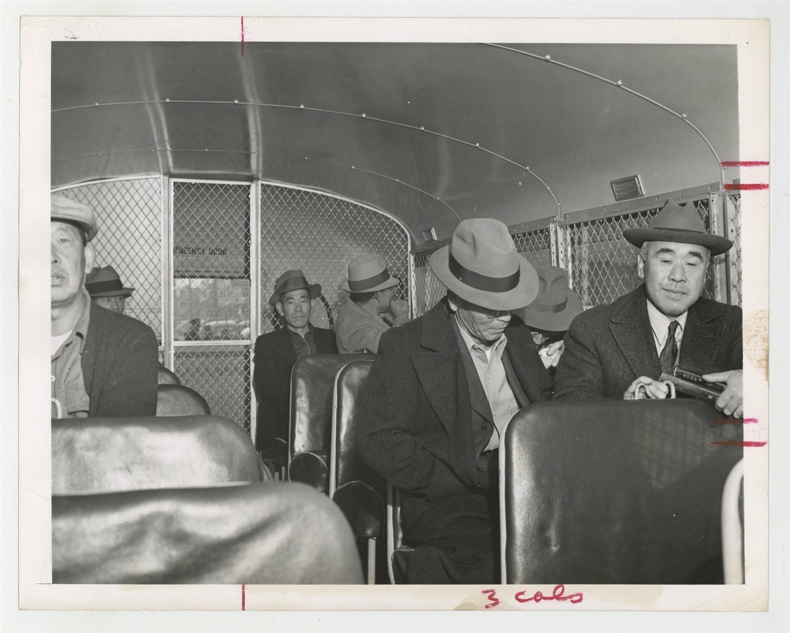 Japanese Internment 1942 Relocation Manzanar Camp Caged Bus Type 1 Photo J15243 Japanese Internment 1942 Relocation Manzanar Camp Caged Bus Type 1 Photo J15243