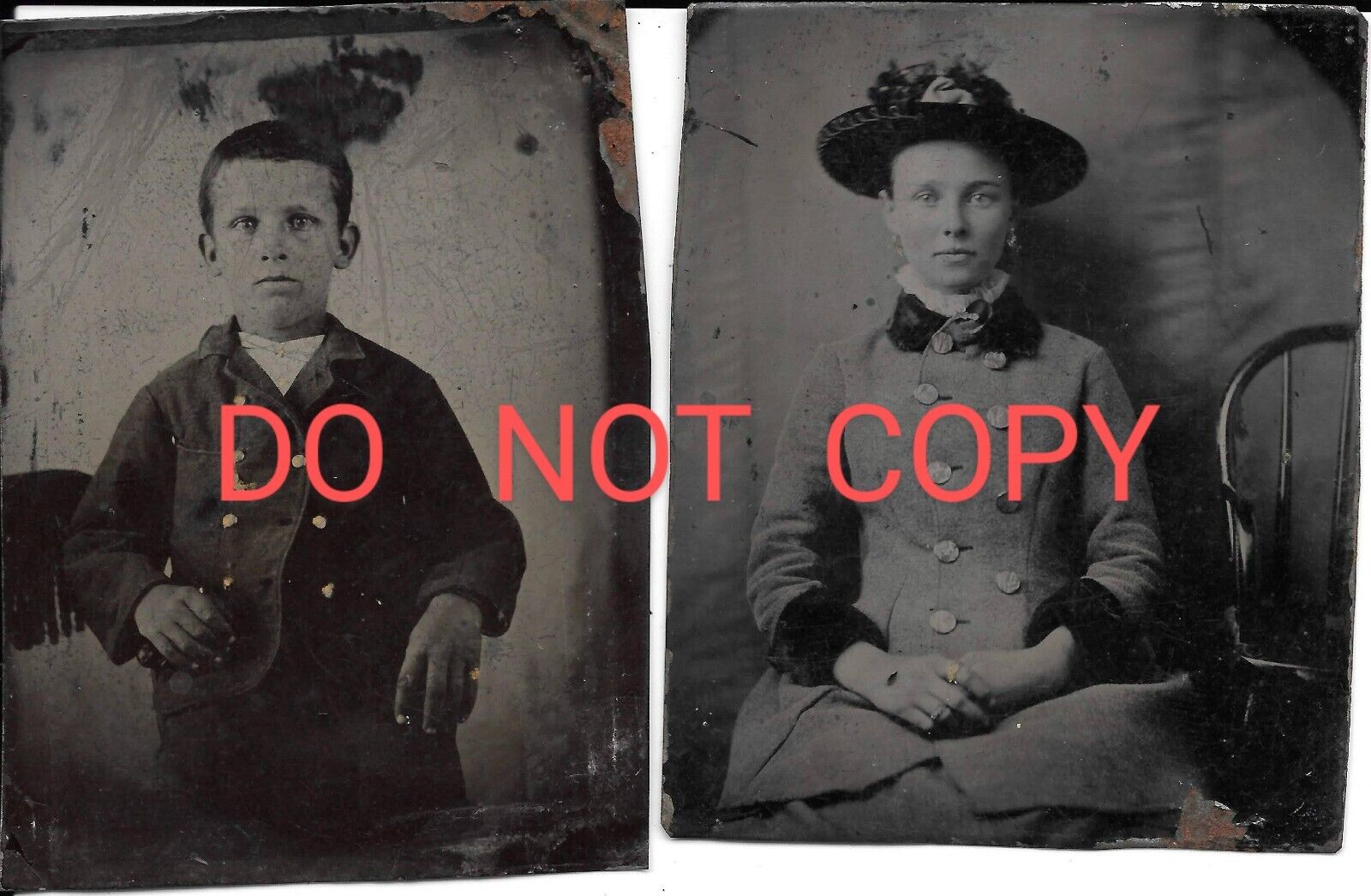 2 Tintypes, VERY Possibly Billy the Kid and His Mom, Pinky Ring, From New Mexico