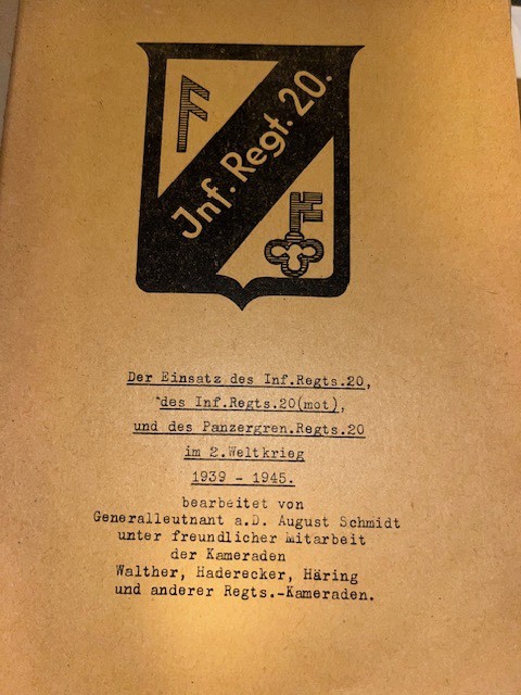 Schmidt: 20th Motorized Inf. regt. + Panzergrenadier Rgt 1939-1945 WW2 Schmidt: 20th Motorized Inf. regt. + Panzergrenadier Rgt 1939-1945 WW2