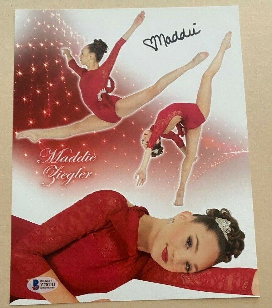 Maddie Ziegler signed autographed 8x10 photo Sia Chandelier RARE Dance Moms COA