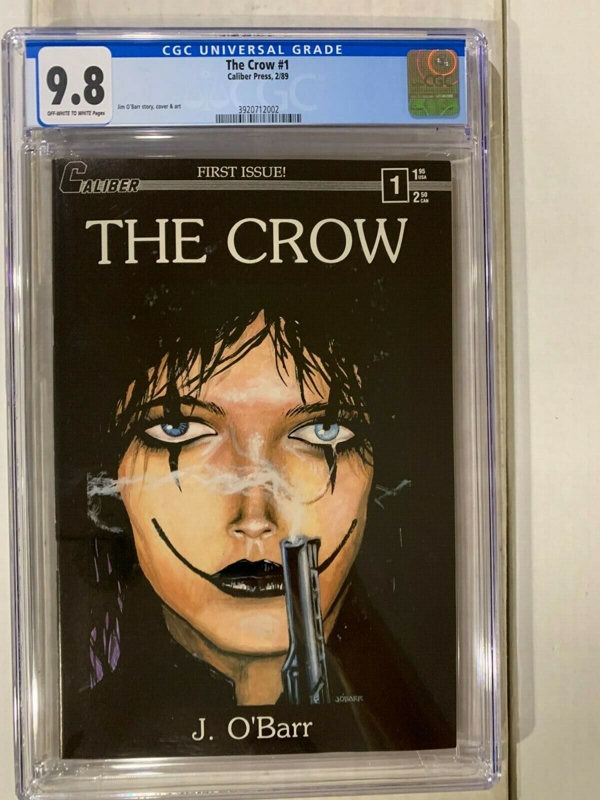 The Crow #1 CGC 9.8, RARE TOP POP KEY, 1st Crow Series, 1st Print Comic 1989