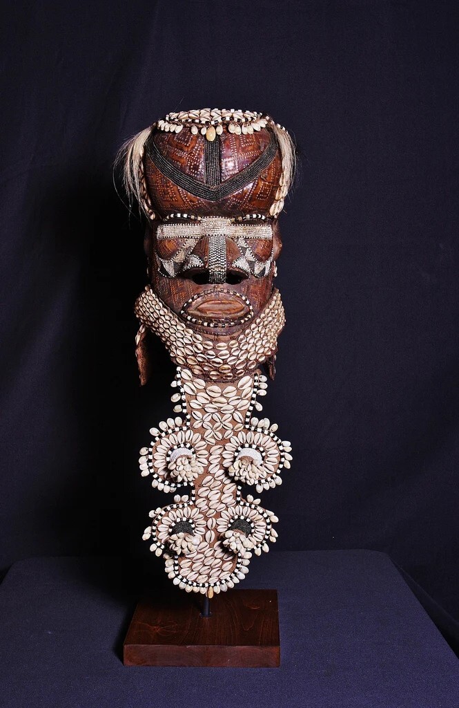 Kuba Mask Mboma Bwoom Royal Ceremonial Helmet Mask Copper Congo DRC VTG 32 Kuba Mask Mboma Bwoom Royal Ceremonial Helmet Mask Copper Congo DRC VTG 32
