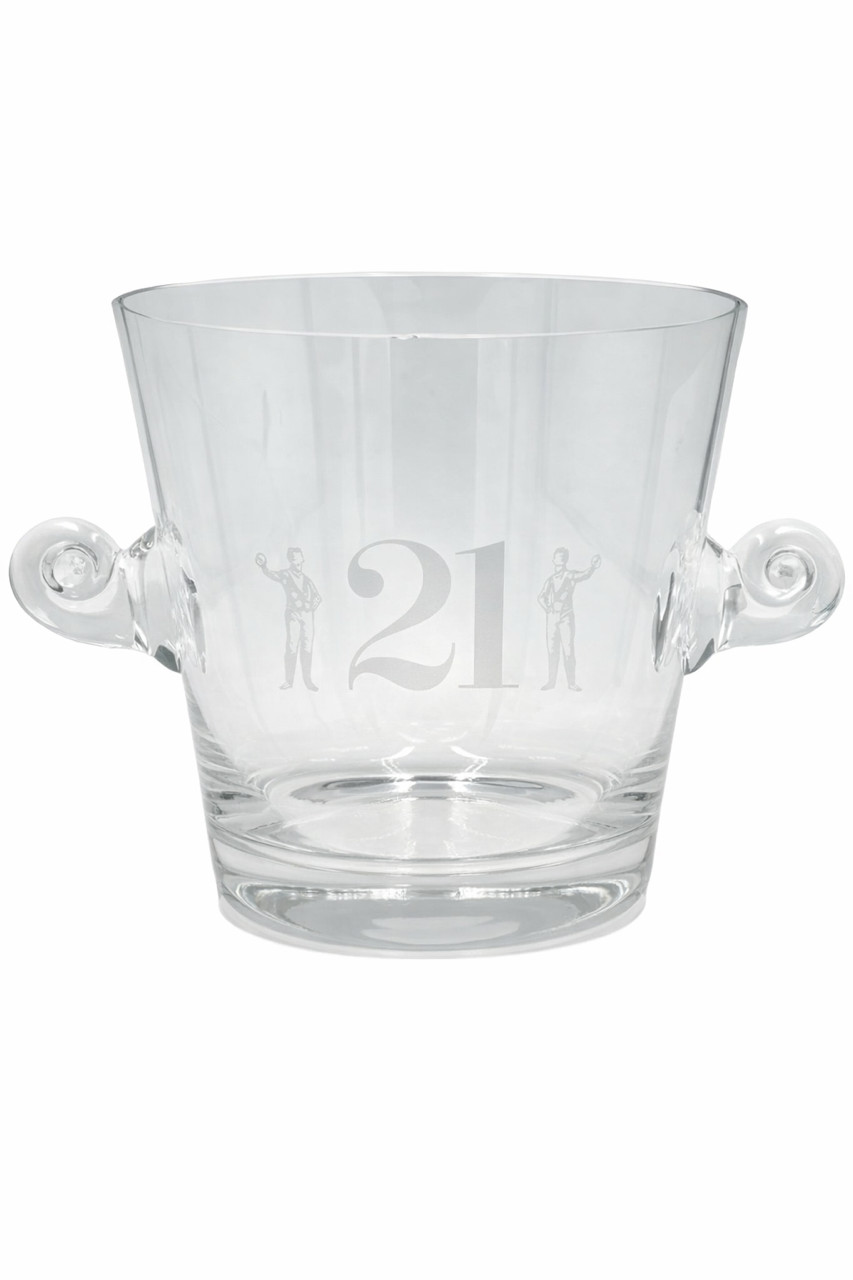 Vintage The 21 Club NYC Restaurant Crystal Ice Bucket Tiffany & Co. Barware
